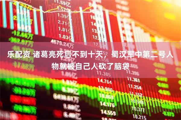 乐配资 诸葛亮死后不到十天，蜀汉军中第二号人物就被自己人砍了脑袋