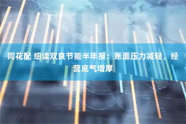 同花配 细读双良节能半年报：账面压力减轻，经营底气增厚